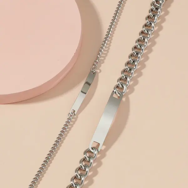 Simple Style Geometric Titanium Steel No Inlaid Bracelets In Bulk