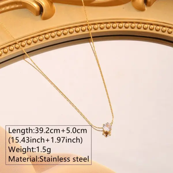 Wholesale 304 Stainless Steel Glass Geometric Solid Color Ion Plating (IP) Artificial Rhinestones 18K Gold Plated Elegant Waterproof Non Tarnish Inlay Multicolor-Golden Yellow Jewelry Set