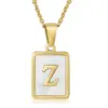 304 Stainless Steel Letter PVD Coated Acrylic 18K Real Gold Plated Simple Style Waterproof Non Tarnish Plating Cable Chain Necklace