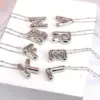 Wholesale Hip-hop Simple Style Classic Style Letter Copper Silver Plated Pendant Necklace In Bulk