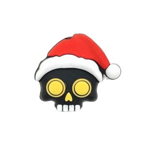 Christmas Skull [Black] Silicone Beads