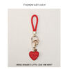 Wholesale Diamond Heart Keychain Full Diamond Car Key Pendant Jewelry Bag Strawberry Bow Love Hanging