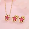 Wholesale 304 Stainless Steel Glass Star Ion Plating (IP) Artificial Rhinestones 18K Gold Plated Simple Style Classic Style Streetwear Waterproof Non Tarnish Inlay Multicolor-Golden Yellow Jewelry Set