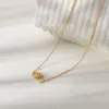 Wholesale Jewelry Elegant Classic Style Heart Shape 304 Stainless Steel Pendant Necklace Cable Chain