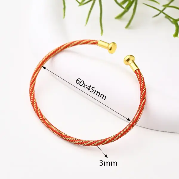 Wholesale Nylon Copper 18K Gold Plated Handmade Plating Multicolor Simple Solid Color Adjustable Bracelet