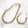 oly-b631440369a76a4c6d0edb36942678be Wholesale PVD Coated Real Gold Plated Solid Color Titanium Steel Fashion Waterproof Non Tarnish Bracelets Necklace