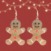 Wholesale Christmas gingerbread man acrylic earrings