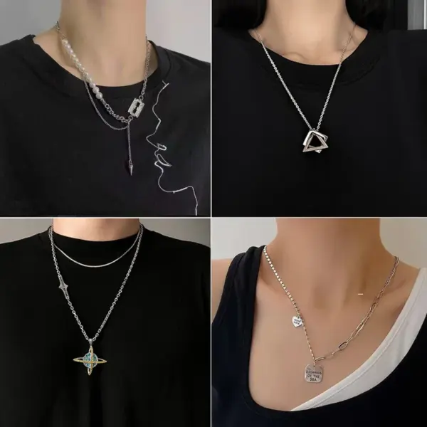 Fashion Heart Shape Butterfly Alloy Layered Necklaces Wholesale