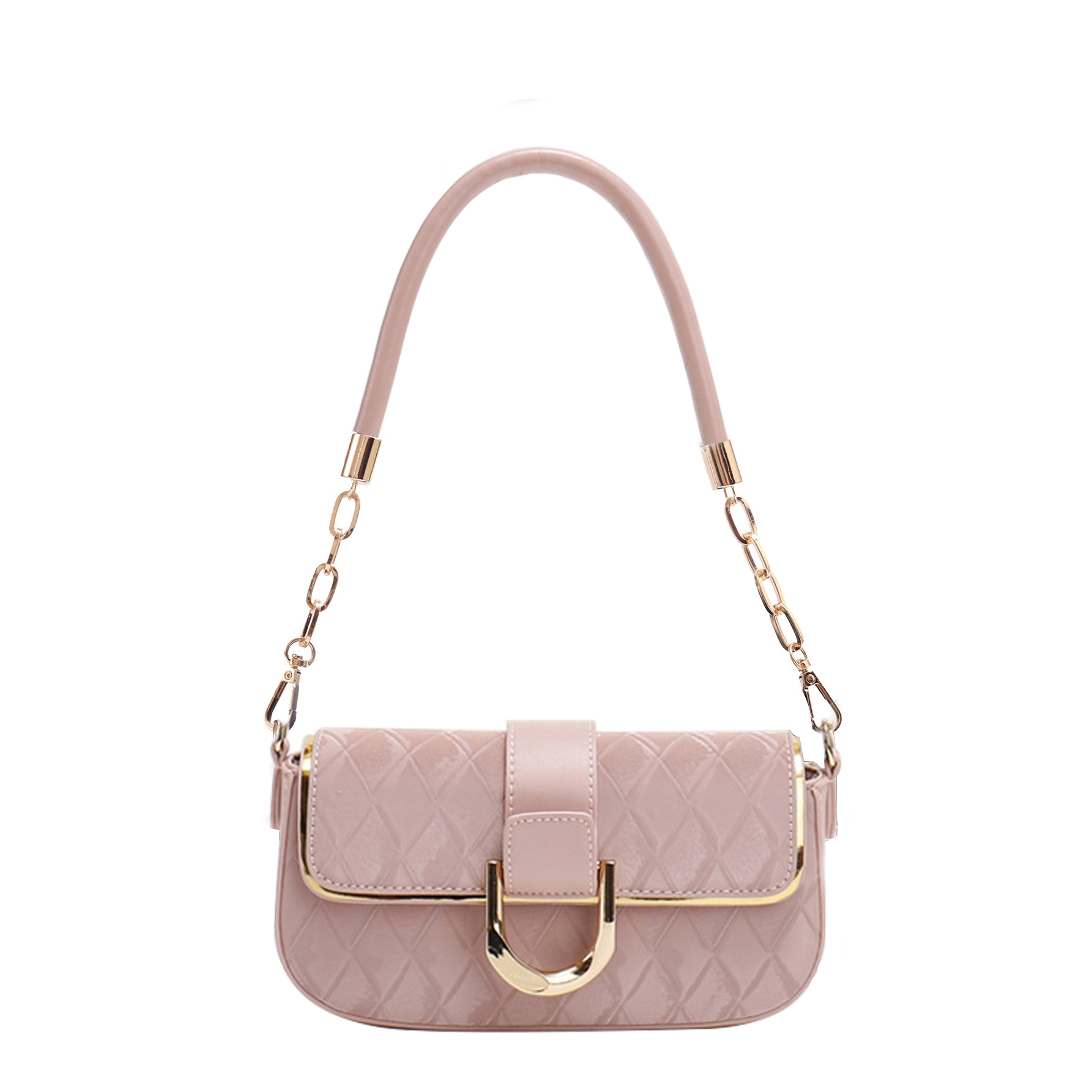 Wholesale Oice worker white collar elegant shoulder bag new advanced rhombus chain underarm bag simple western style small square bag for women