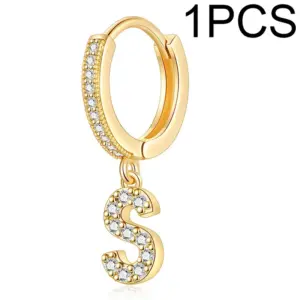 Single Alphabet Letter Earrings S
