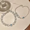 oly-b645794be25a08fe6cda31b944d2cf22 Wholesale Undersea and Starry Sky Natural Cat's Eye Shattered Sier Beaded Bracelet Light Luxury High-end Celebrity Bracelet Internet Celebrity Elegant Women