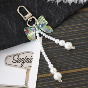 K3226 color plated bow pendant green / Small pendant