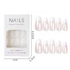 Wholesale Hailey's Same Style Electroplated French European and American Creative Cross-Border Wearable Nails, Simple and Versatile, Ultra-Thin Detachable Wearable Nails