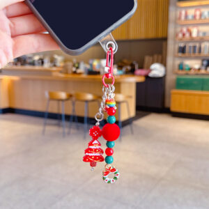 DIY Christmas Beaded Charm - Red Christmas Tree