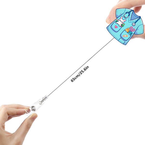 Wholesale New Acrylic Medicine Box Lung Instrument Retractable Rotating Doctor Nurse Retractable Badge Scroll Certificate Easy Pull Buckle