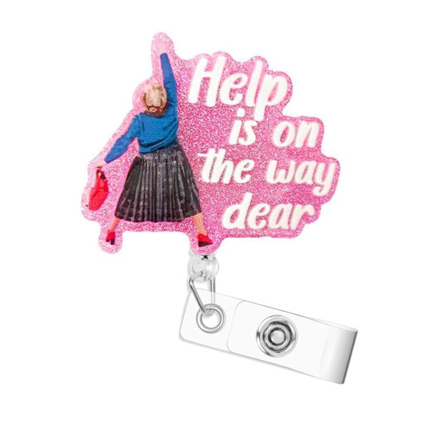 Wholesale Acrylic Shiny Fun Easy Pull Buckle Retractable CNA Medical Care Keychain Irregular badge ID Buckle Manufacturers