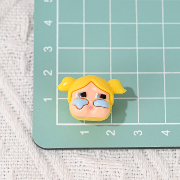 Wholesale cartoon rubber girl straight hole beads OLY Exclusive