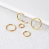 1 Piece Nose Rings & Studs Fashion Circle Pure Titanium Plating Nose Pin