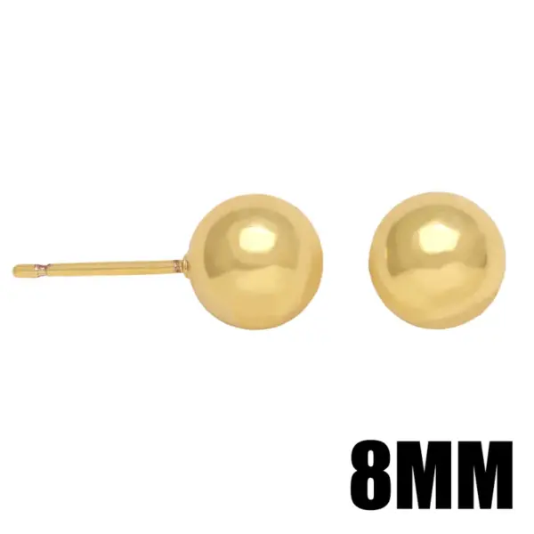 Wholesale 1 Pair Basic Simple Style Round Copper Plating 18k Gold Plated Ear Studs
