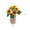 Wholesale 1:12 dollhouse accessories dollhouse simulation mini clay flower craft pot sunflower flower 6 models