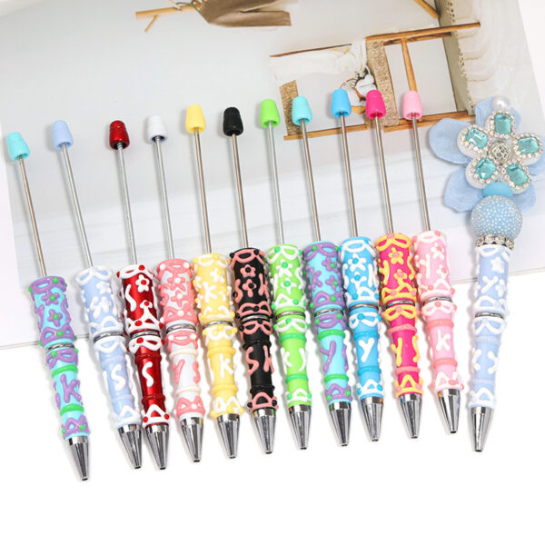 Wholesale Hand-Painted Beaded Pen Creative Oil Dripping DIY