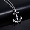 oly-b68ba69542fe37b4562a0a437f51aa52 Wholesale 2023 European and American Jewelry Caribbean Pirate Ship Anchor Necklace Vintage Best Selling Men's Necklace Personalized Fashion Jewelry