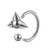 1 Piece Lip Rings Casual Simple Style Solid Color 304 Stainless Steel Plating
