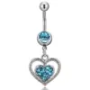 Wholesale Fashion Heart Rhinestone Belly Ring