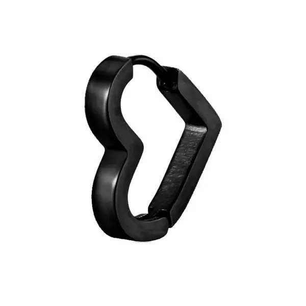 1 Piece Hip-Hop Rock Simple Style Star Heart Shape Metal Button 304 Stainless Steel Copper Gold Plated Hoop Earrings