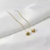Wholesale PVD Coated 18K Gold Plated Heart 304 Stainless Steel Luxurious Waterproof Non Tarnish Earrings