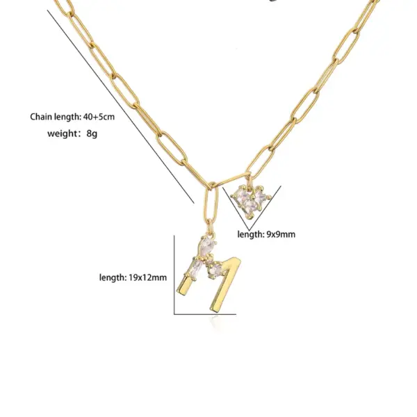 Copper Letter Copper Necklaces