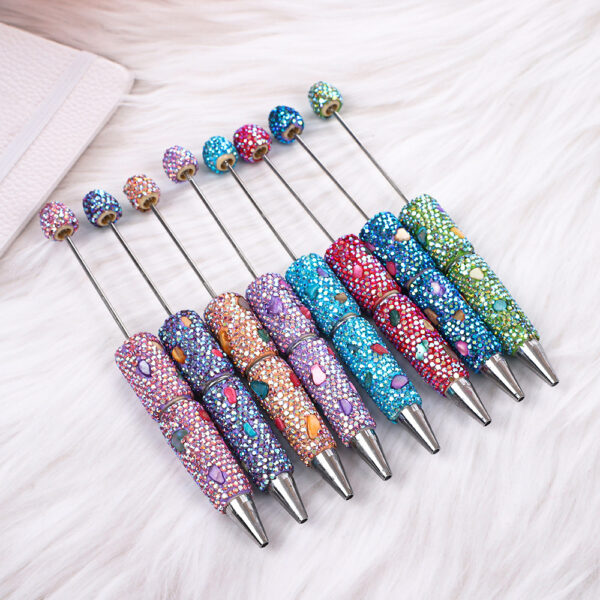 Wholesale Colorful Shell Full Diamond Bead Pen