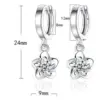 Wholesale Fashion Flower Copper Plating Inlay Zircon Drop Earrings 1 Pair