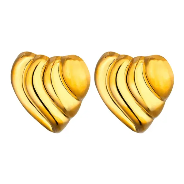 Wholesale Hot-Selling Heart Earrings 18K Gold Plated Stainless Steel Geometric Earrings Jewelry Christmas Gift Accessories For Women