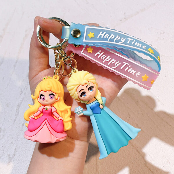 Wholesale 2024 Cartoon School Bag Pendant Doll Cute Silicone Car Key Chain Pvc Gift Wholesale Key