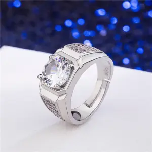 Jjz524 Full Diamond Ring / Adjustable Opening