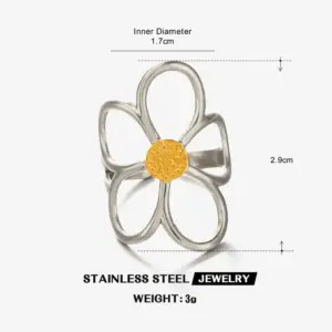 Gold Steel Ring