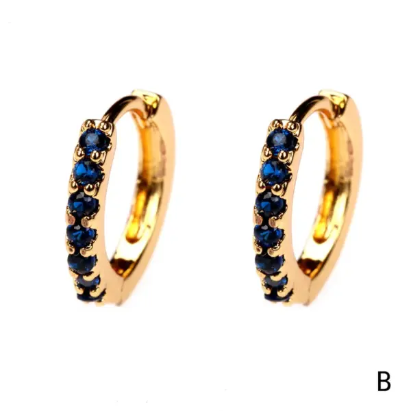 oly-b6b74e91ba757601e761f4020c76daf0 Wholesale Fashion Geometric Diamond Copper Artificial Gemstones Earrings