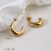 1 Pair Simple Style Commute Geometric Heart Shape Plating Titanium Steel Drop Earrings Earrings Ear Studs