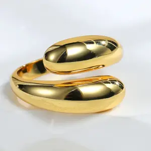 Wholesale Simple Style Classic Style Commute Solid Color Copper 18k Gold Plated Rose Gold Plated White Gold Plated Open Rings In Bulk