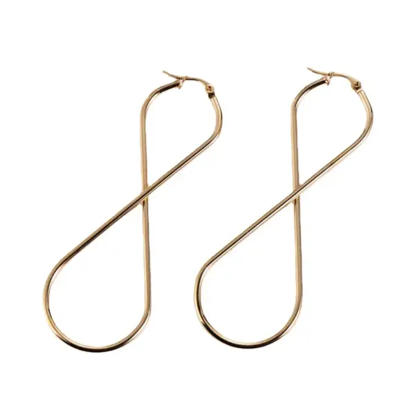 Wholesale Simple Style Geometric Plating Stainless Steel No Inlaid 18K Gold Plated Earrings