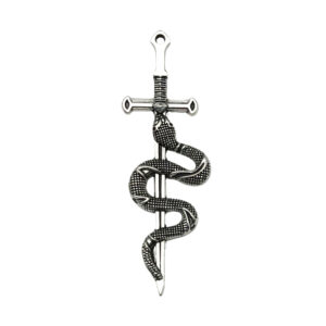 1 snake wrapped sword 54x17mm-3.3g-18771
