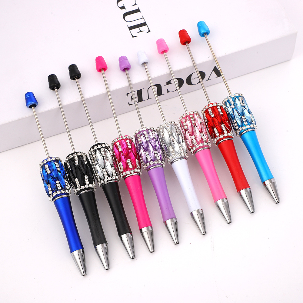 Wholesale New diy heavy industry beaded pen handmade patch beaded ball int pen cross-border explosions blind box cute pen