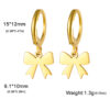 Wholesale Cute Small Bow Hanging Earrings Women's Girls Stainless Steel Bow Tie Hoop Earrings Sweet Jewelry Birthday Gift