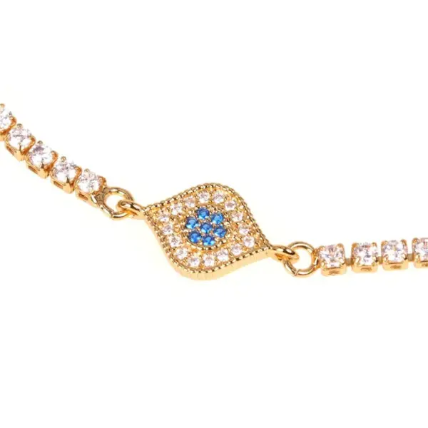Wholesale Jewelry Fashion Geometric Copper Artificial Gemstones Diamond Bracelets