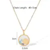 Wholesale PVD Coated Devil's Eye 304 Stainless Steel Simple Style Commute Waterproof Non Tarnish 304 Stainless Steel Pendant Necklace