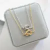 Vacuum Plating Real Gold Plated 18K Gold Solid Color 304 Stainless Steel Waterproof Non Tarnish 304 Stainless Steel Necklace