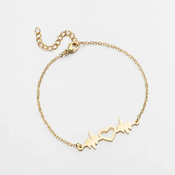 PVD Coated Real Gold Plated Star Moon Stainless Steel Fashion Waterproof Non Tarnish Bracelets