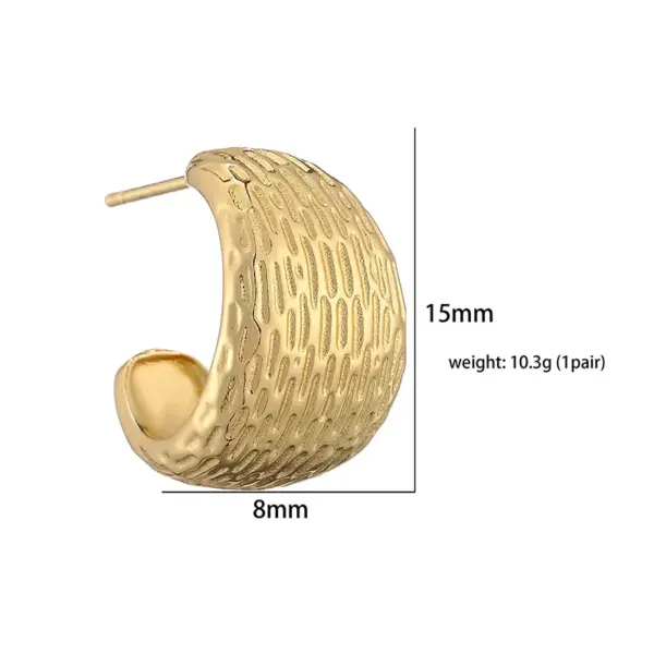 1 Pair Ig Style Vintage Style French Style C Shape Water oplets Irregular Plating Copper 18k Gold Plated Ear Studs