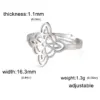 Wholesale Jewelry Simple Style Witches Knot Solid Color 304 Stainless Steel Plating Rings